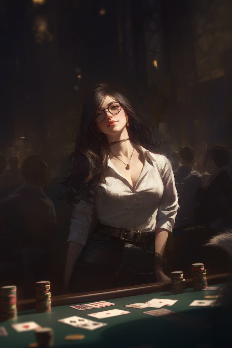 Tampilan meja Baccarat live-dealer di studio mitra 138 menampilkan dealer dan dua area kartu